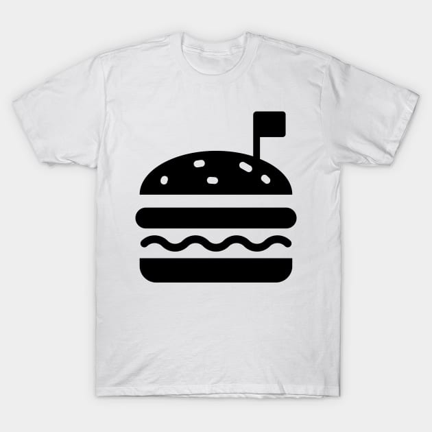 Burger Logo T-Shirt by theoddstreet